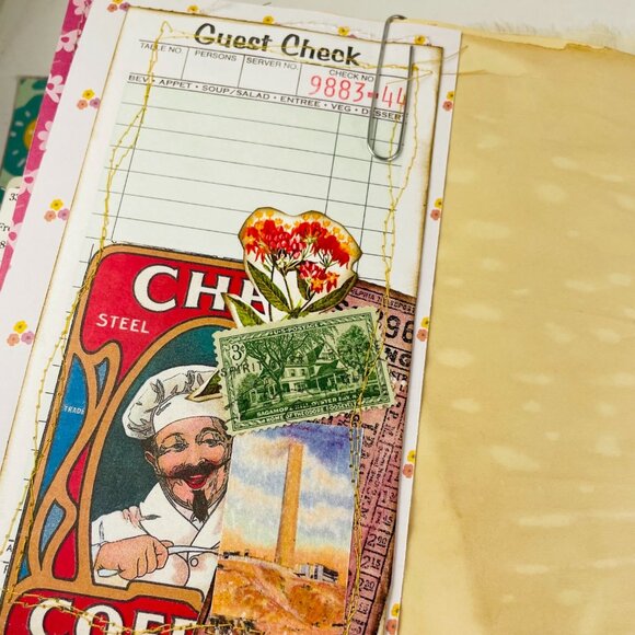 Handmade Junk Journal Hard Custom Game Board Cover Includes Removable Ephemera u - Picture 9 of 16